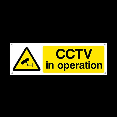 CCTV in operation Plastic Sign with 4 Pre-Drilled Holes - Security, Camera, Closed Circuit TV, Warning Safety (MISC2)