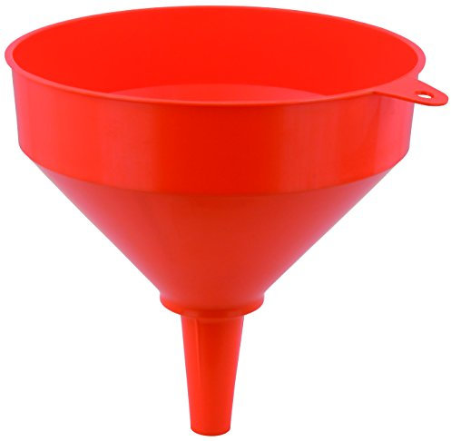 BLUREA Kunststoff Trichter mit Messingsieb 250mm / 3,2 Liter, für Öl, Kraftstoffe und Säuren geeignet, Zubehör für Werkstatt und Garage