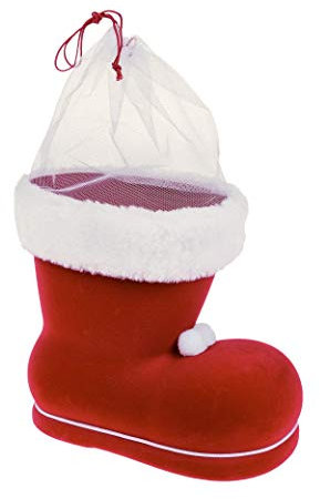 Idena 8550014 - Botte de Saint-Nicolas, rouge, Saint-Nicolas, à remplir, cadeau, emballage, Noël