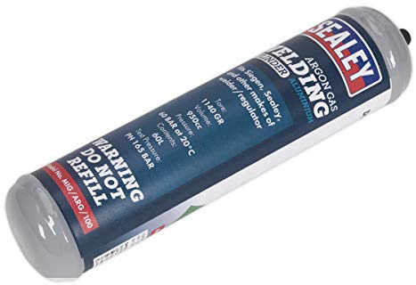 Sealey MIG/ARG/100 Gas Cylinder Disposable Argon 60ltr