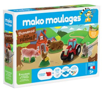 Mako Créations Moulages - Kit Créatif - Coffret Bienvenue à la Ferme Multicolore