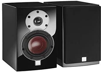DALI MENUET – Schwarze Kompakte Regallautsprecher Paar mit Dome-Hochtöner & Bassreflex – Flexible HiFi Lautsprecher für Wand oder Regal