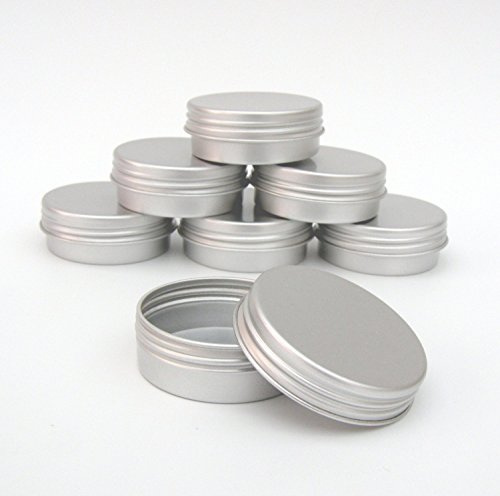 5 x 10ml Aluminium Lip Balm Pots, Manufactured in Britain.