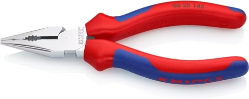 KNIPEX Spitz-Kombizange verchromt mit Comfort-Griffen 145 mm, 08 25 145