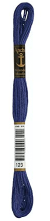 Anchor broderi trådar sticktwist, löplängd: 8m 123