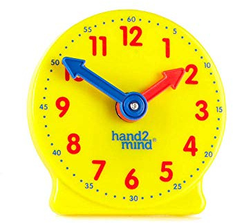 hand2mind Mini Geared Clock, Analog Clock Learning, Set of 12