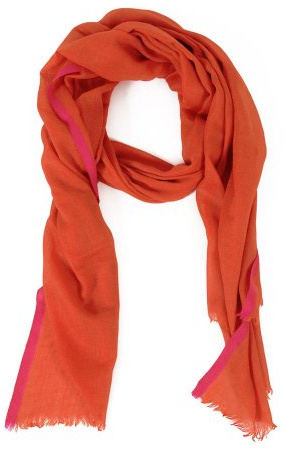 HINZE (SH110) Bufanda de seda/lana, color: rojo, dimensiones: 70 x 200 cm, bufanda lujosa para mujeres y hombres, unisex, también adecuada para invierno y verano