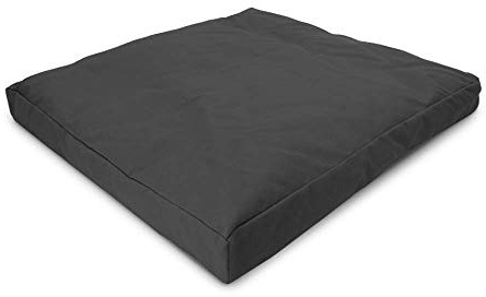 Zabuton Meditation Cushion for Workout - Supportive Yoga Floor Seat Cushion for Comfort & Posture Support - Natural Washable Cotton Fill kneeling Pad - Made in USA - Standard 24x24x2, Black