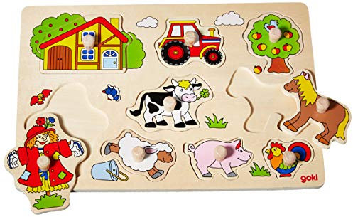 goki 57995 - Steckpuzzle - Bauernhof VI