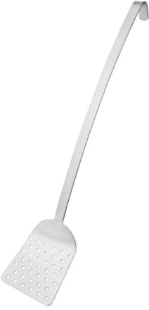 Vogue M965 Fish Slice, 18 Long | Keeps hands safe from heat and oil splashes while lifting or turning delicate fish fillets in busy commercial kitchens.