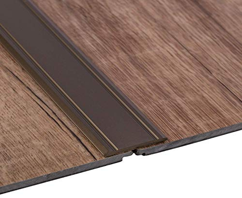 Gedotec perfil transición autoadhesivo SUPERFLACH riel Aluminio bronce anodizado | Ancho 30 mm | Longitud 200 cm | Perfil suelo laminado - baldosas - parquet UVM. - compensación de aluminio - 1 pieza