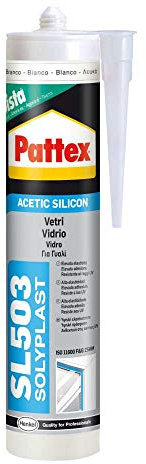 Pattex Sigillante Silicone Acetico Multiuso SL 503, Antimuffa, per Acquari, Vetrate su Legno o Metallo Preverniciato, Per Isolamento Termico, Certificato ISO 11600, Trasparente, 300 ml