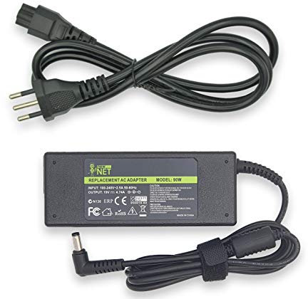 19V 4,74A 90W Alimentatore caricabatteria per PC Notebook compatibile con Asus A52 K50 K50AB K50C K50IN K52 K52D K52F K52J K52JC K52N K53 K53E K53S K70 K70IJ X52 X52J X53 X53S X53U X54 X54C X54H (DC 5,5 mm * 2,5 mm)