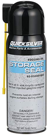 Quicksilver 858081Q03 Storage Seal Engine Fogging Oil Spray Lubricant for Marine and Powersports Engines, 12 oz