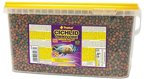 Tropical Cichlid Omnivore medium Pellet 60968 Akvariefiskfoder, 1,8 kg