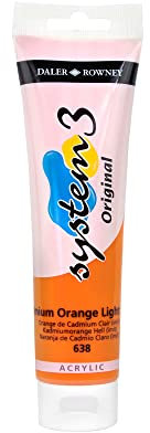 Daler - Rowney 150ml Système 3 - Tube de peinture acrylique - Cadmium Orange/ clair teinte