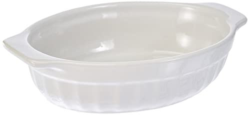Guardini, Pirofila da forno ovale 22x14 cm, Ceramica, Adatta per forno tradizionale e microonde, Bianco, Linea Ceramica