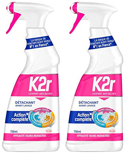 K2r - Smacchiante spray pre-lavaggio, 750 ml, set di 2