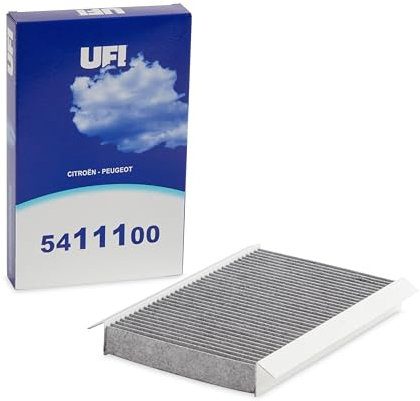 UFI Filters, Filtro Abitacolo ai Carboni Attivi 54.111.00, Filtro Abitacolo per Ricambio, Adatto a Auto, Applicabile su Diversi Modelli Citroen, DS Automobiles e Peugeot