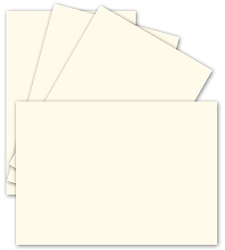 Einzelkarten DIN A6 - Naturweiß - 25 Stück - PREMIUM QUALITÄT - 10,5 x 14,8 cm - sehr formstabil - für Drucker geeignet Ideal für Grußkarten und Einladungen - Marke: NEUSER FarbenFroh