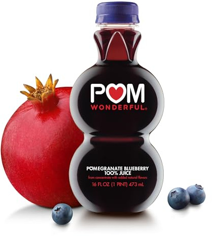 POM Wonderful Pomegranate Blueberry 100% Juice, 16 Ounce Bottle