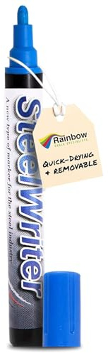 Metal Marking Paint Pen - Industrial Marker For Writing & Drawing on Steel and Metals - Washable Removable Paint Markers, Wet Erase Metal Paint, Blue Paint Pen for Construction and Welders
