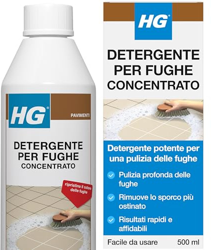 HG Detergente Spray per le Fughe delle Piastrelle, Rimuove lo Sporco Ostinato, Segni e Macchie, 500 ml (591050106)