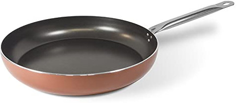 Moneta Zecchino, Sartén Profunda, Aluminio antiadherente, Cobre, 36 cm