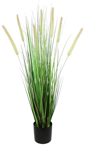 Künstliches Fuchsschwanzgras im Topf Gras Kunstpflanze Kunstgras Ziergras Grünpflanzen Dekogras Grasbüschel Ziergras Deko Grasarrangement Borstenhirse Panicoideae Süßgräser Setaria