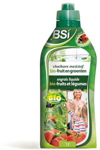 BSI - Engrais Organique Liquide pour Fruits et Légumes - Stimule la pousse et favorise la croissance - Avec Oligo-éléments 1L - UAB, Translucide