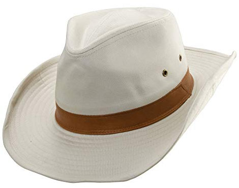 Dorfman Pacific Herren Twill Outback Hut, Putty, X-Large