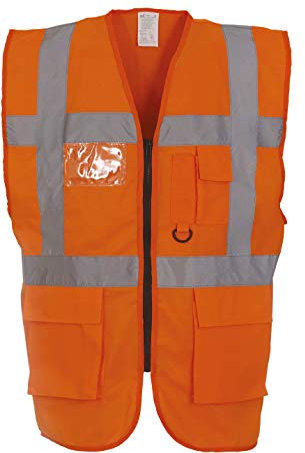 Hi-Vis Sicherheitsweste, Farbe:Hi Vis Orange;Größe:XL