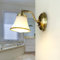 Esperienze di Luce Lampada da Parete in Vetro Metallo Bronzo per Bagno L: 9 cm E14 con Interruttore Art Nouveau Lampada da Parete Elegante e antiabbagliante Specchio GRANDO