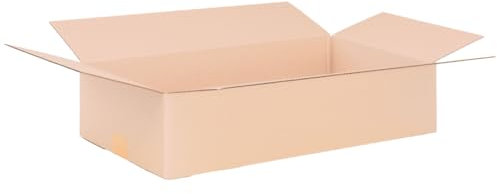 verpacking Faltkartons 590 x 290 x 140 mm Braun (Außenmaß 600 x 300 x 150 mm) KK 106 1-wellig Versandkarton für große Waren DHL m Paket DPD L GLS L Kartons (25 Stück)