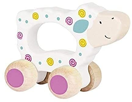 Goki - Animali Spingere, Tartaruga e Pecora Giocattoli da Trascinare, Colore Marrone (55906)