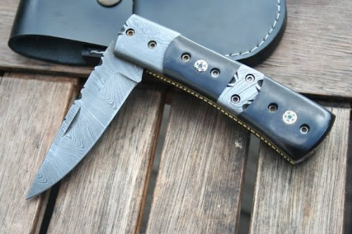 Damastmesser Mozaiko Damaststahl Klappmesser