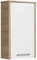 Pelipal Badezimmer Hängeschrank Quickset 382 in Weiß Hochglanz/ Eiche Natur quer Nachbildung, 40 cm breit | Bad Wandschrank mit 1 Tür und 2 Einlegeböden