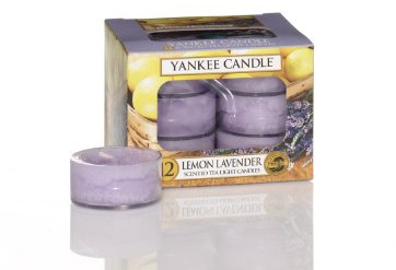 Yankee Candle Lemon Lavender Tea Light Candles, Festive Scent | Count 12