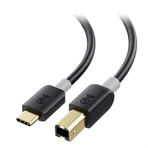 Cable Matters USB B to USB C Cable - 3.3ft, USBC to USBB Cable, MIDI to USBC Cord, Compatible with Printer, Scanner, MIDI Controller/Keyboard/DAC/Yamaha Casio Digital Piano for iPad, Black