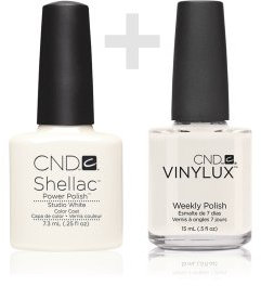 CND Duo Kit - Shellac Studio White with VINYLUX Studio White