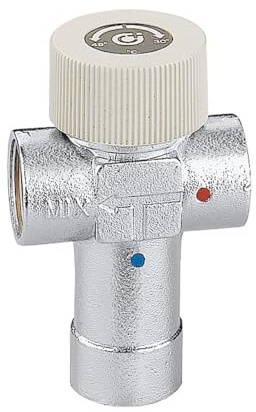 Caleffi 520440 termiskt ställbar 40–60 °C 1/2 tum förkromad, mässingshus