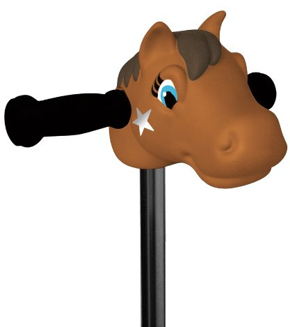 Scootaheadz Pony Roller Kopf: Scooter Kopf Zur Personalisierung Von Kinder Tretrollern - Ab 3 Jahren - Lenker Pony Kopf In Cowboy Stil Mit Sheriff Stern - Micro Scooter Zubehör für Roller Jungen