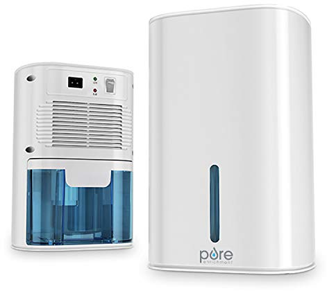 Pure Enrichment PureDry Mini Dehumidifier - 27oz Compact Water Tank Eliminates 300ml/day of Excess Moisture from Closets, Bathrooms, Boats, Kitchens, and Other Small Rooms and Living Spaces