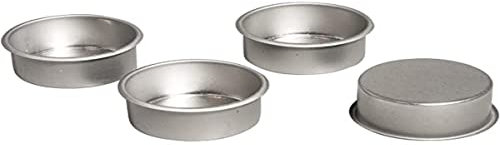 RAYHER HOBBY Rayher Teelichthalter Metall, 4,1 cm ø, silber, 4 Stück, Teelicht Tülle für handelsübliche Standard-Teelichtkerzen, Teelichteinsätze, 56936000