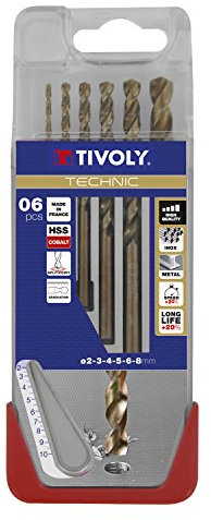 TIVOLY 11468570002 - CLIPSTER A31 TECHNIC COBALT Brocas METAL TECHNIC GRADUADAS ø 2-3-4-5-6 mm + 8 mm