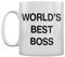 Grindstore World's Best Boss Mug for Tea or Coffee White