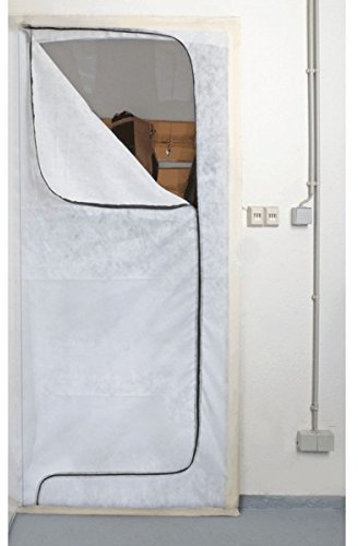 BTI Staubschutz (Staubschutztür, Bautür, Staubtür mit Reißverschluss m. Vlies Waschbar u. Wiederverwendbar), 110x220 cm