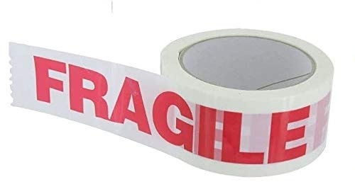 UNIVERS GRAPHIQUE 1 Rouleau Adhésif FRAGILE 48 X 100 MÈTRES, ruban adhésif de haute qualité idéal pour carton emballage expédition et stockage UGRADFR