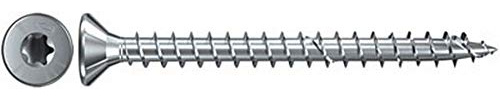 fischer Power-Fast FPF-ST 4,0 x 40 ZPF - Spanplattenschrauben mit Senkkopf und Vollgewinde zum Befestigen von allg. Holzverbindungen, blauverzinkt - 200 Stück - Art.-Nr. 652377