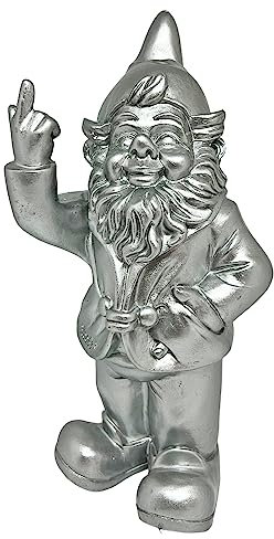 Stoobz Nain de Jardin en résine Doigt d'honneur 7 x 8 x 20 cm
